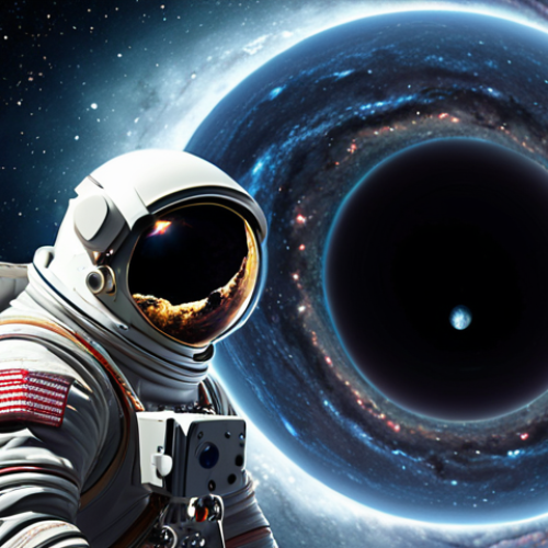 Home 21 An astronaut in a spacesuit, gazing with profound sorrow at holographic video messages of his children aging rapidly. The setting is a distant, warped planet near a massive, swirling black hole, emphasizing extreme time dilation and the crushing weight of sacrifice in the vast, indifferent cosmos.