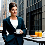 **

"A professional actress resembling Sandra Bullock, fully clothed in modest, modern attire inspired by Holly Golightly, standing in a contemporary New York City setting. The scene evokes the classic 'Breakfast at Tiffany's' but with a modern twist, appropriate content, safe for work, perfect anatomy, correct proportions, natural pose, professional photography, high quality."

**